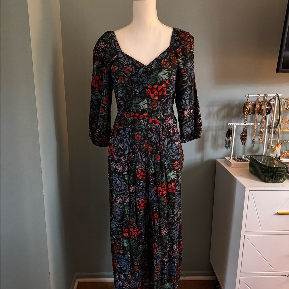 Knox Rose for Target Floral BlackWomen's Jumpsuit XS Extra Small